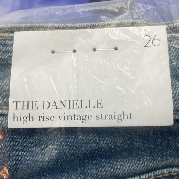 NEW We Wore What Womens Danielle Distressed High Rise Straight Leg Jeans Size 26 - Picture 8 of 11